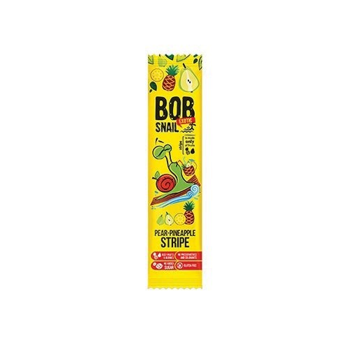 BOB SNAIL Przekąska gruszka-ananas bez dodatku cukru 14g