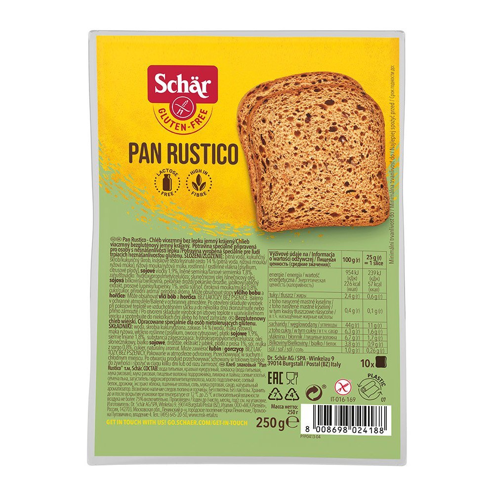 SCHAR Chleb wiejski Pan Rustico bezglutenowy 250g