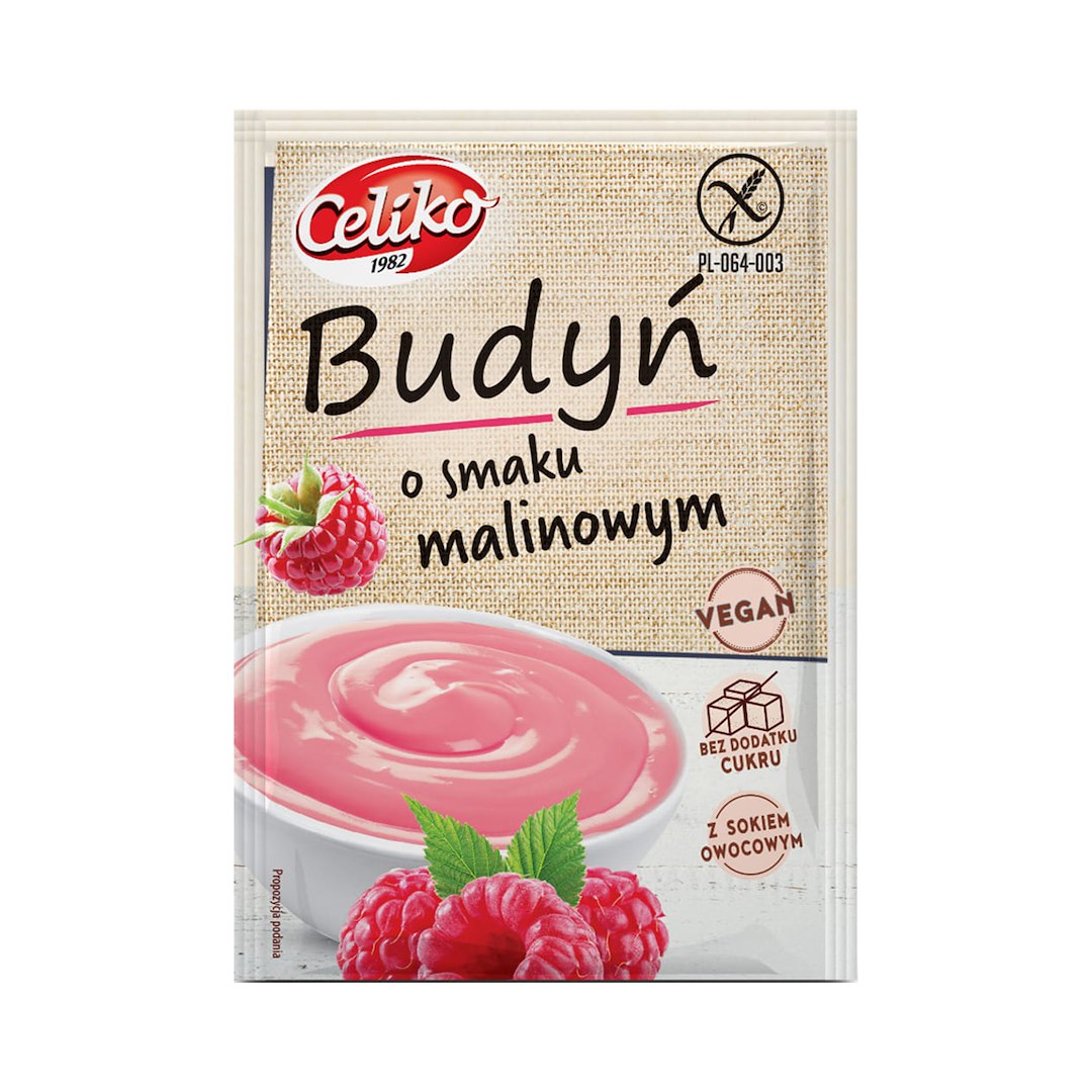 CELIKO Budyń o smaku malinowym 40g