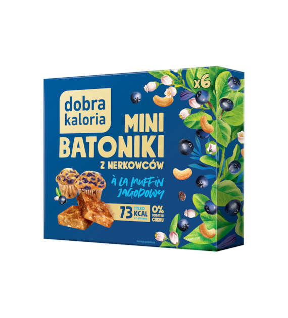DOBRA KALORIA Mini batoniki a'la muffin jagodowy102g