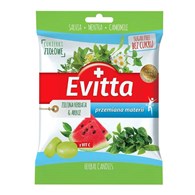 EVITTA Ziołowe cukierki bez cukru z wit.C o smaku zielonej herbaty i arbuza 60g