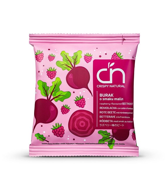 CN Chipsy burak suszony z sokiem malinowym z witaminami b/c 18g