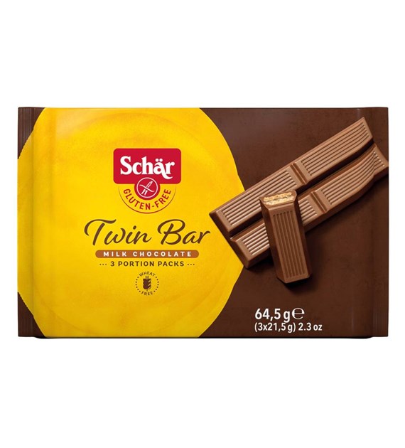 SCHAR Batoniki w polewie czekoladowej TWIN BAR 64,5g