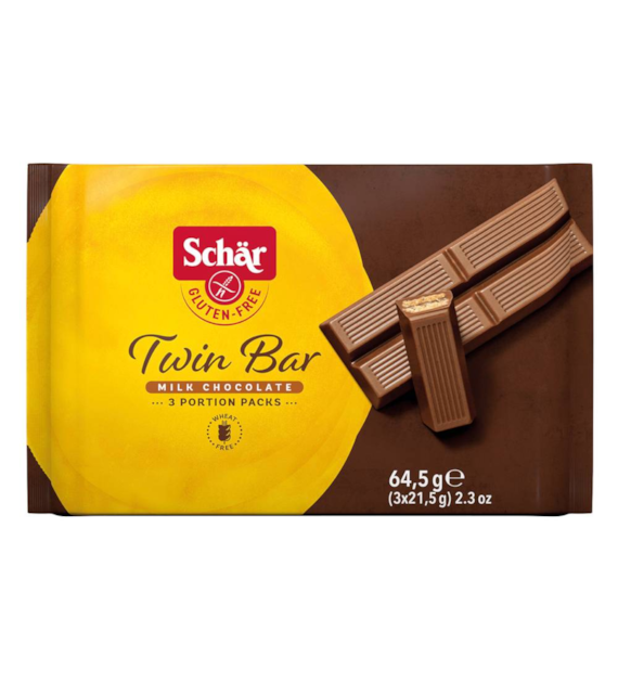 SCHAR Batoniki w polewie czekoladowej TWIN BAR 64,5g