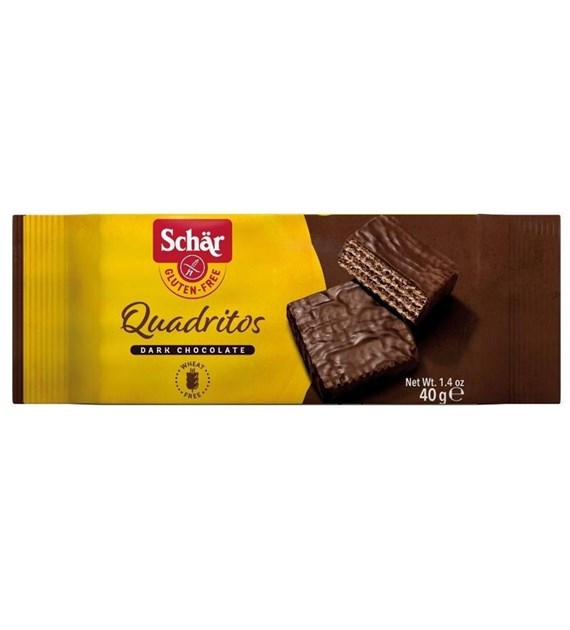 SCHAR Wafelki w ciemnej czekoladzie QUADRITOS 40g