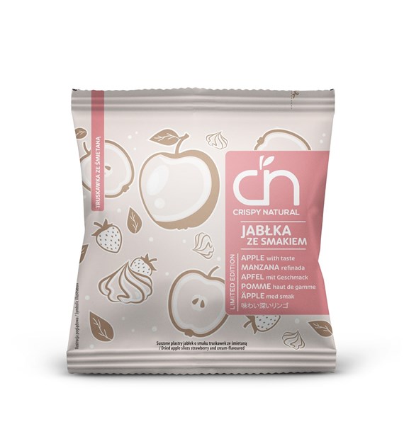 CN Chipsy jabłko o smaku truskawki ze śmietaną b/c 18g
