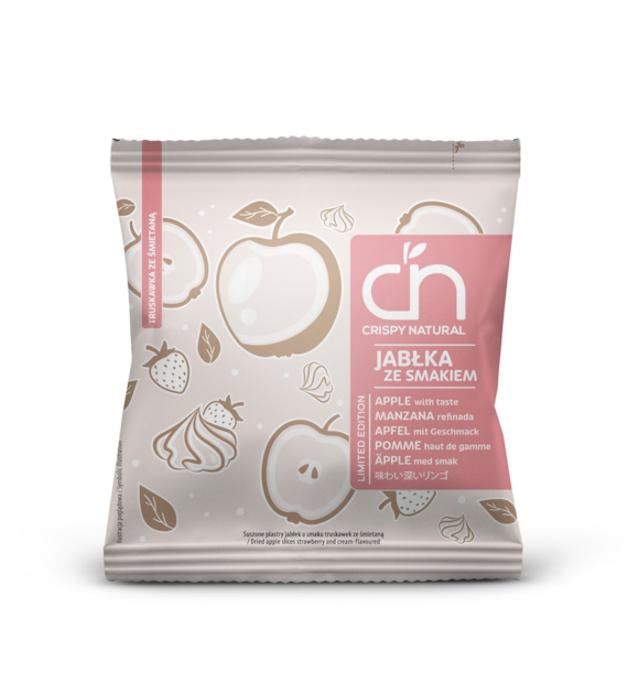 CN Chipsy jabłko o smaku truskawki ze śmietaną b/c 18g