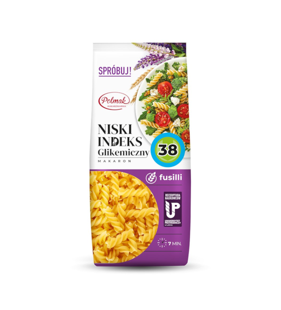 POLMAK Makaron Świderek niski indeks glikemiczny 250g