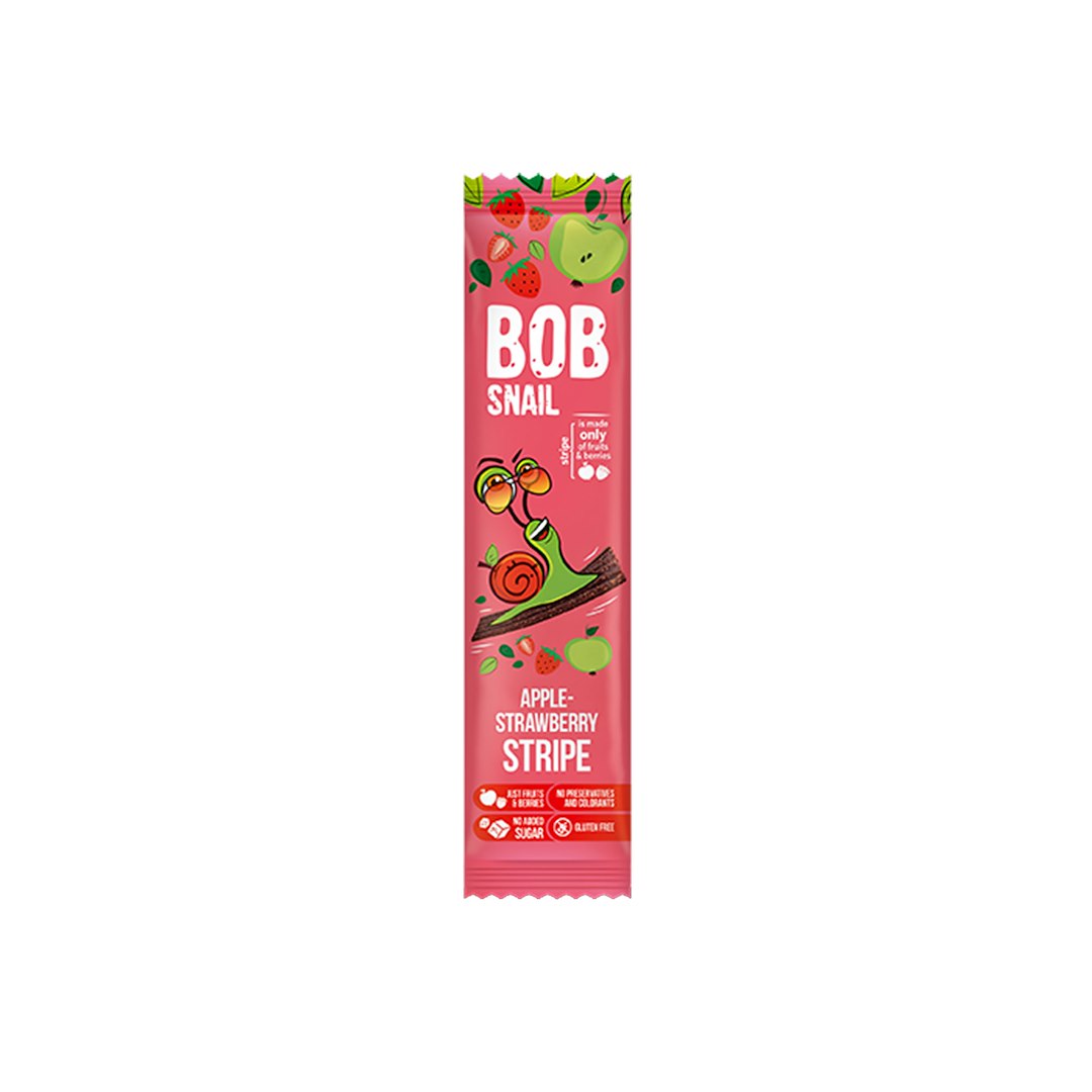 BOB SNAIL Przekąska jabłko truskawka bez dodatku cukru 14g