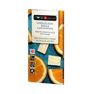 PURE&GOOD Czekolada biała z pomarańczą bez dodatku cukru 75g