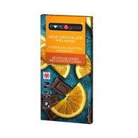 PURE&GOOD Czekolada mleczna z pomarańczą bez dodatku cukru 75g