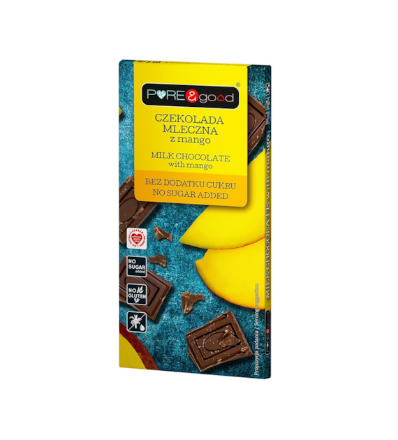 PURE&GOOD Czekolada mleczna z mango b/c 75g