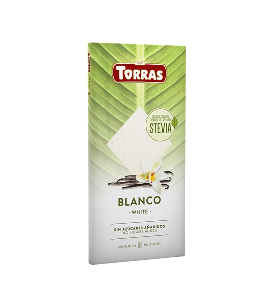 TORRAS Czekolada biała z erytrytolem i stewią b/c 100g