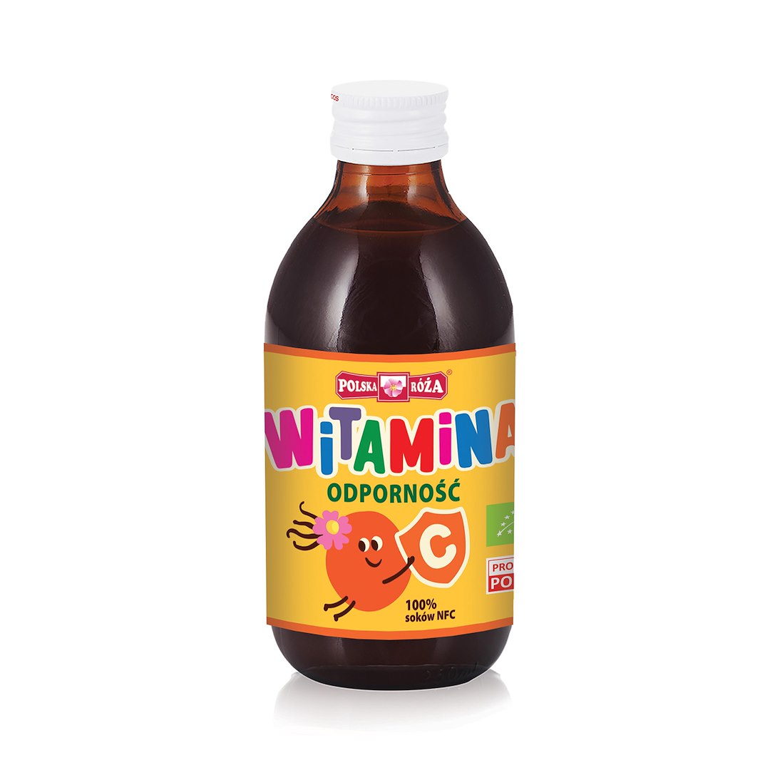 POLSKA RÓŻA Witamina C Kids eko sok z owoców róży i jabłek 250 ml
