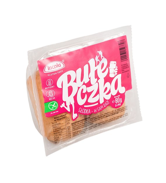 INCOLA Bezglutenowa Słodka Bułeczka b/g 2x40g
