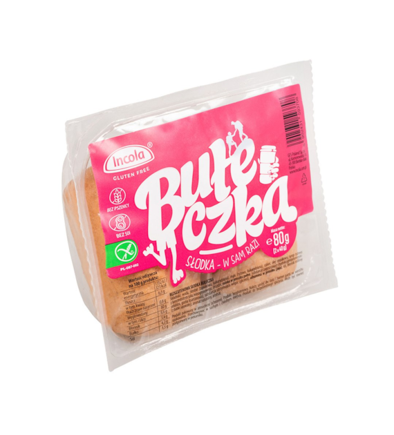 INCOLA Bezglutenowa Słodka Bułeczka b/g 2x40g