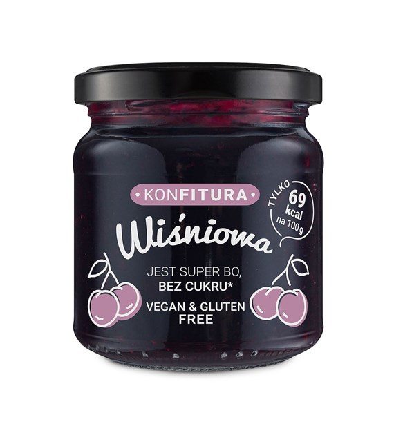 DEVALDANO Konfitura wiśnia b/c 190g