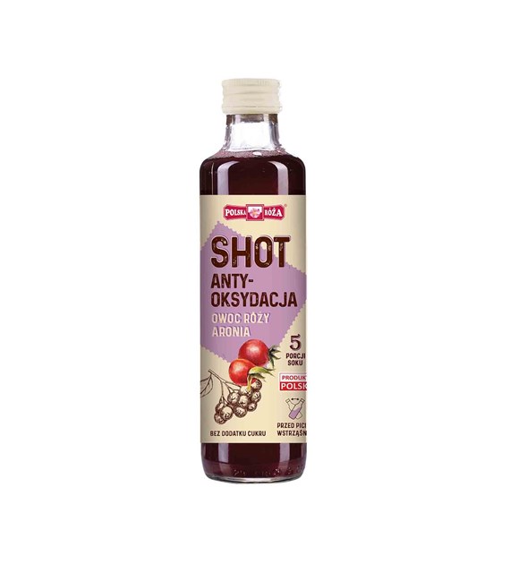 POLSKA RÓŻA SHOT antyoksydacja (róża, aronia) 250 ml
