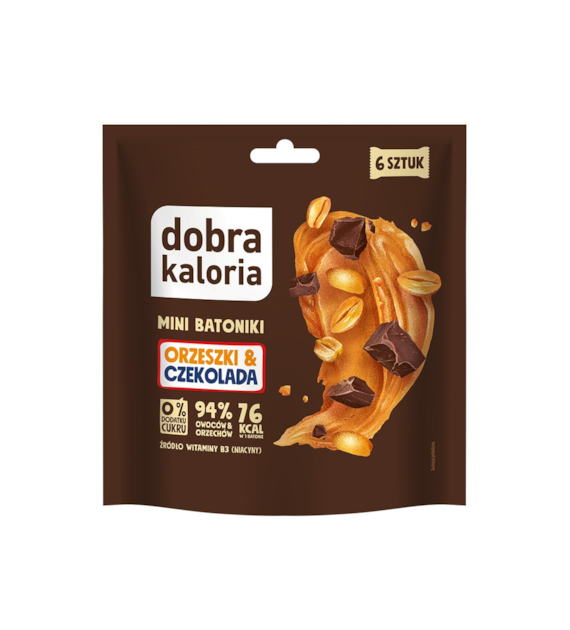 DOBRA KALORIA Mini batoniki orzeszki & czekolada doypack 108g