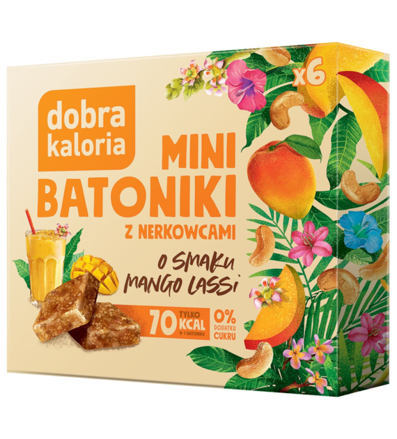 DOBRA KALORIA Mini batoniki o smaku mango lassi 102g