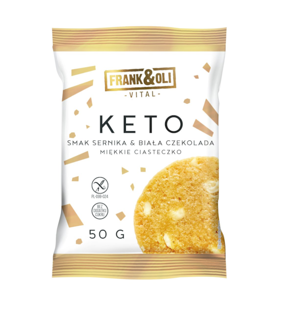 FRANK&OLI Keto sernik i biała czekolada b/c 50g
