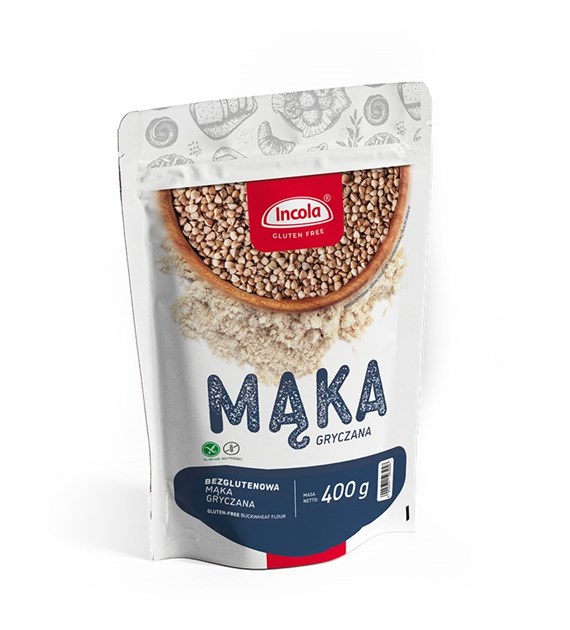 INCOLA Mąka gryczana bezglutenowa b/g 400g doypack