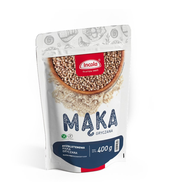 INCOLA Mąka gryczana bezglutenowa b/g 400g doypack