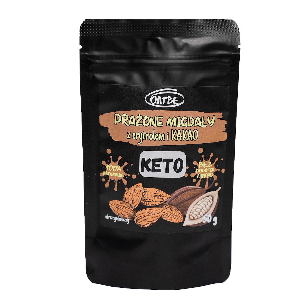 OATBE KETO Prażone migdały z erytrolem i kakao 50g