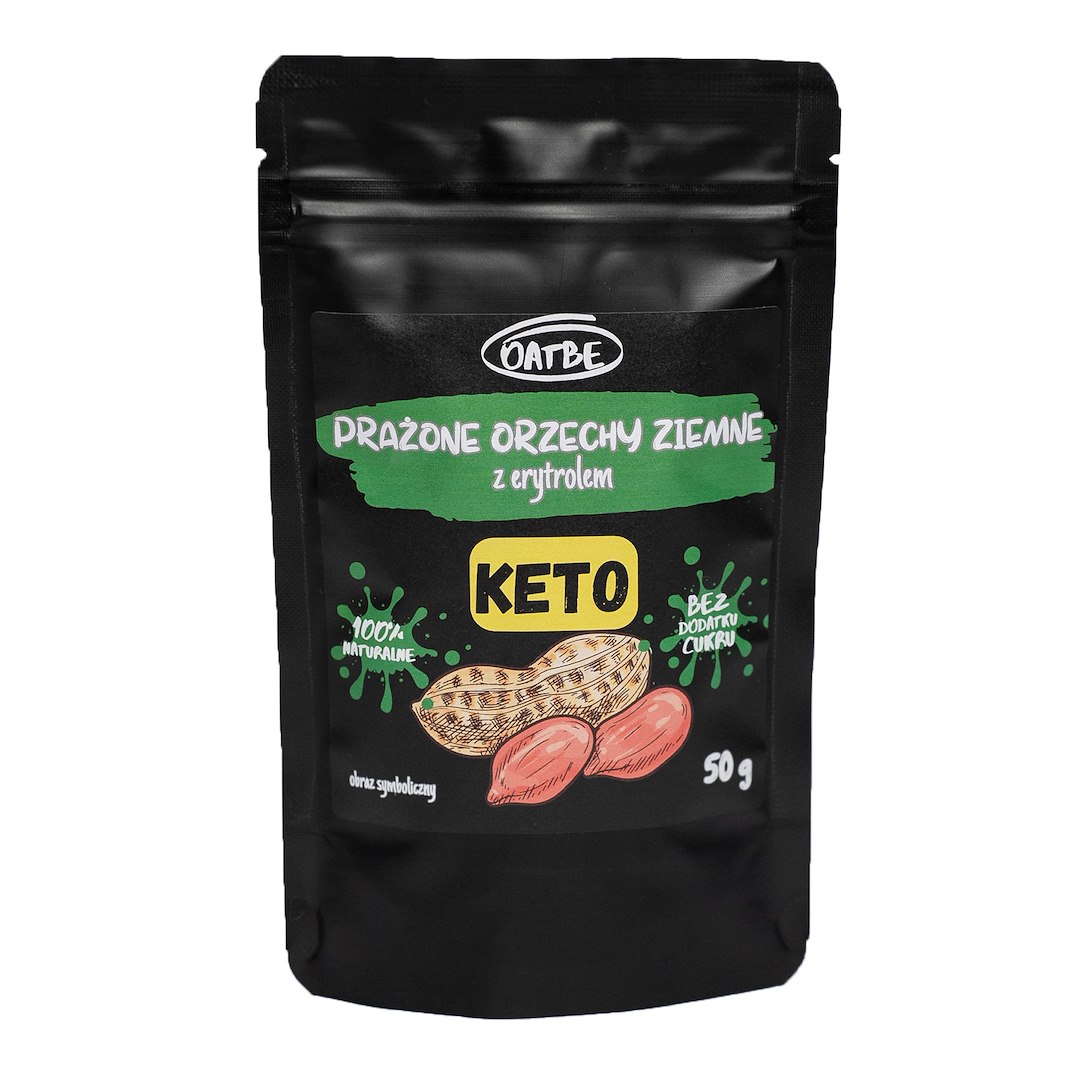 OATBE KETO Prażone orzechy ziemne z erytrolem 50g