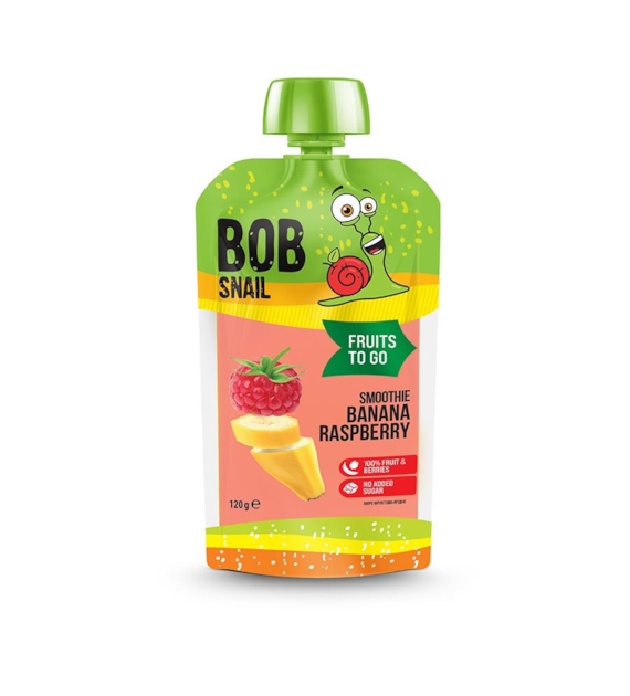 BOB SNAIL Smoothie banan-malina b/c 120g