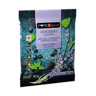 PURE&GOOD Cukierki z melisą, lawendą, owocami leśnymi bez cukru 50g