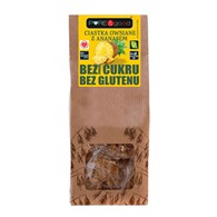 PURE&GOOD Ciastka owsiane z ananasem bez glutenu, bez dodatku cukru 150g