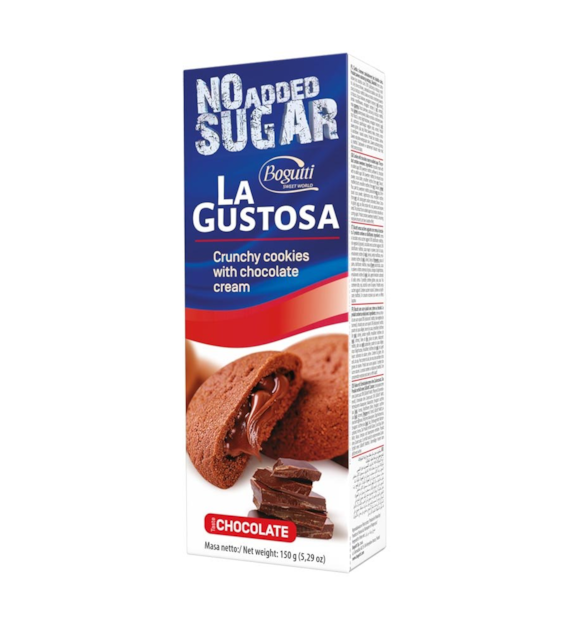BOGUTTI Ciasteczka z kremem czekoladowym b/c 150g LA GUSTOSA