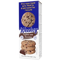 BOGUTTI Ciastka bez dodatku cukru z kawałkami czekolady bezcukrowej 120g WEEKSY