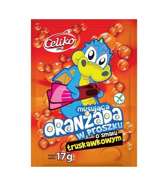 CELIKO Oranżada w proszku o smaku truskawkowym 17g