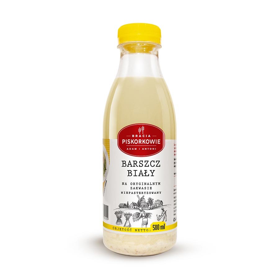 BRACIA PISKORKOWIE Barszcz biały na oryginalnym zakwasie but. pet  500ml