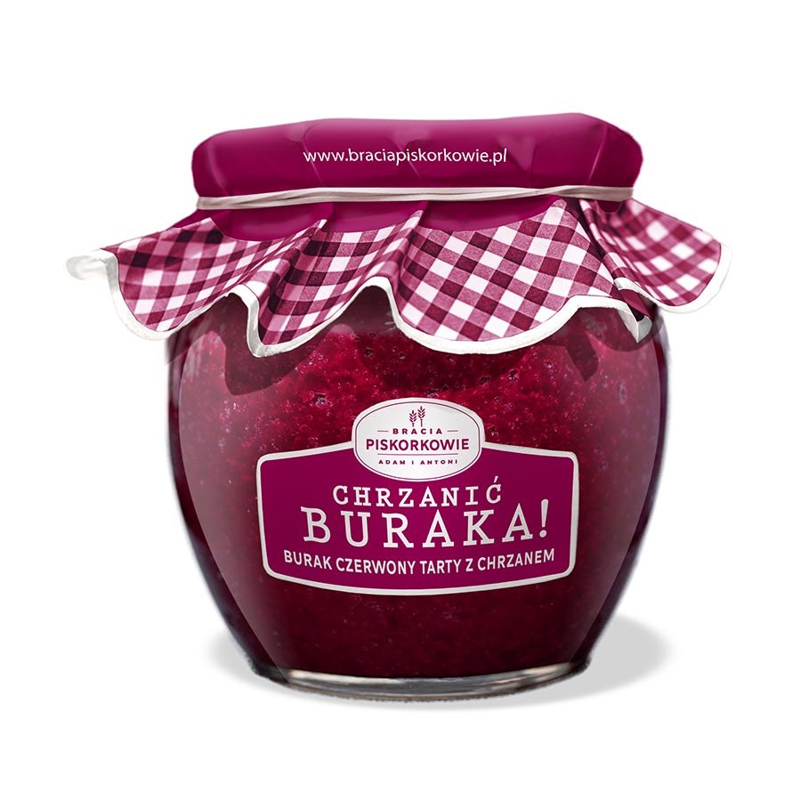 BRACIA PISKORKOWIE Burak czerwony tarty z chrzanem 480g