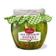 BRACIA PISKORKOWIE Ogórki konserwowe z chilli  ale chrupkie!  490 g