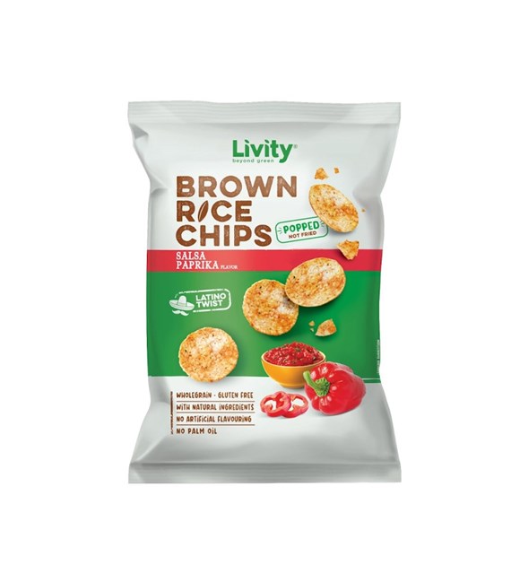 LIVITY Chipsy ryżowe paprykowa salsa 60g