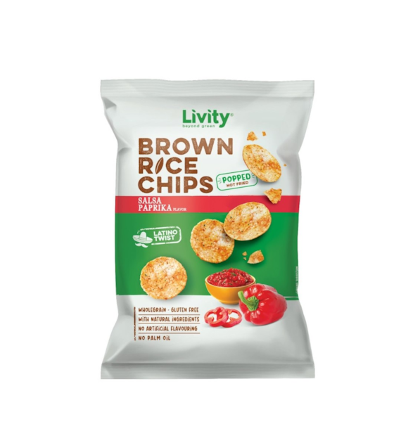 LIVITY Chipsy ryżowe paprykowa salsa 60g
