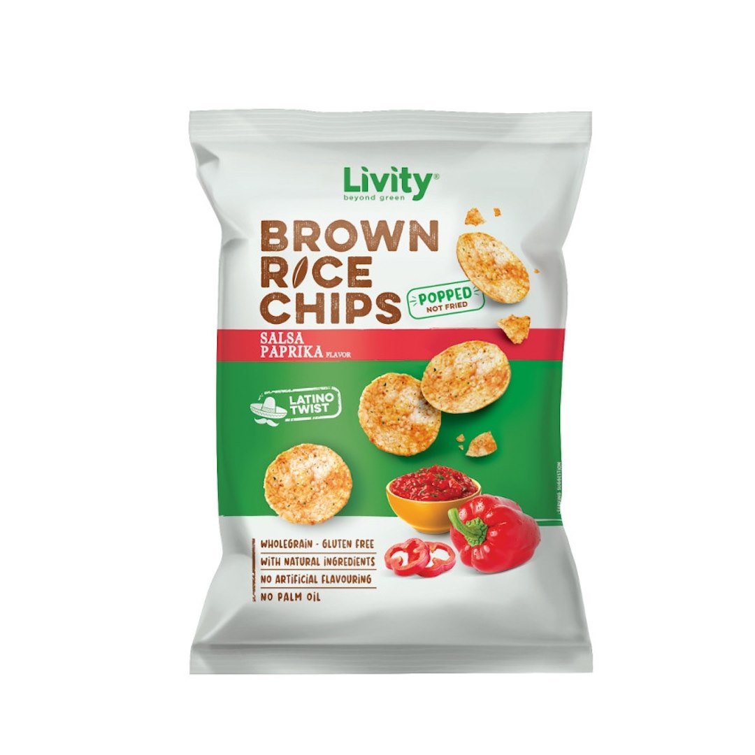 LIVITY Chipsy ryżowe paprykowa salsa 60g