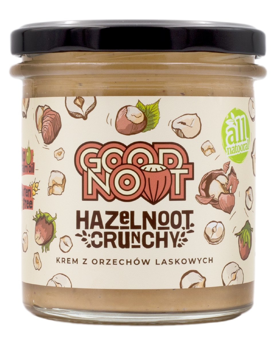 GOOD NOOT Hazelnoot Crunchy Krem z orzechów laskowych 300g