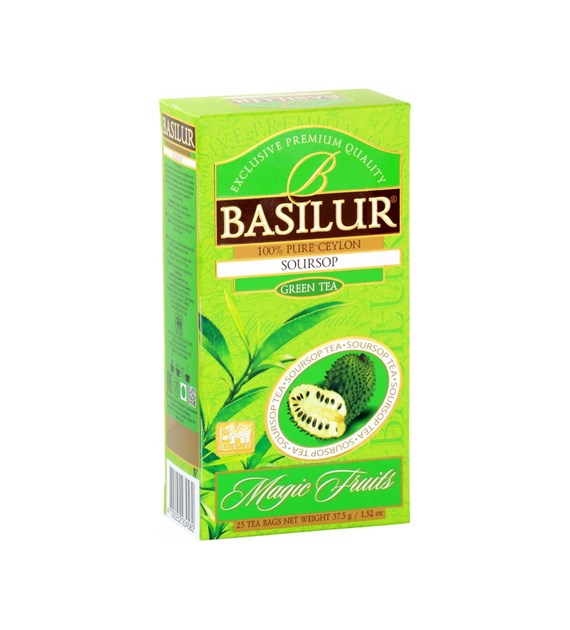 BASILUR Herbata zielona - Soursop saszetka 25x1,5g
