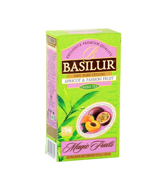 BASILUR Herbata zielona - Apricot&Passion Fruit saszetka 25x1,5g