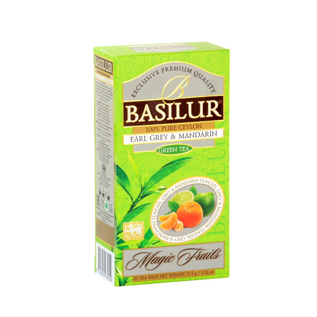 BASILUR Herbata zielona - Earl Grey&Mandarin saszetka 25x1,5g