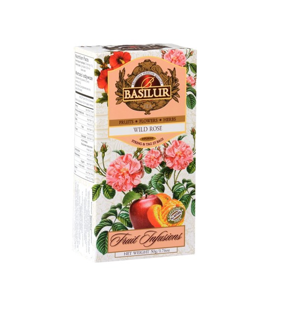 BASILUR Herbatka owocowa - Dzika Róża saszetka 25x2g