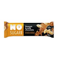 NO SUGAR Baton orzechowy w czekoladzie mlecznej bez dodatku cukru 40g