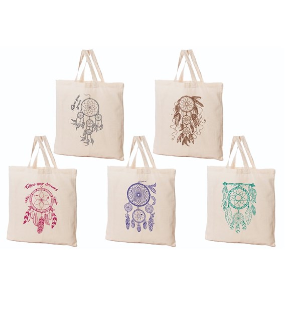 FRASPO Torba bawełniana 10 l Łapacze Snów Mix 5 wzorów