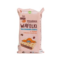 ME GUSTO Ekologiczne wafelki z kremem kakaowo-orzechowym bez dodatku cukru 120g