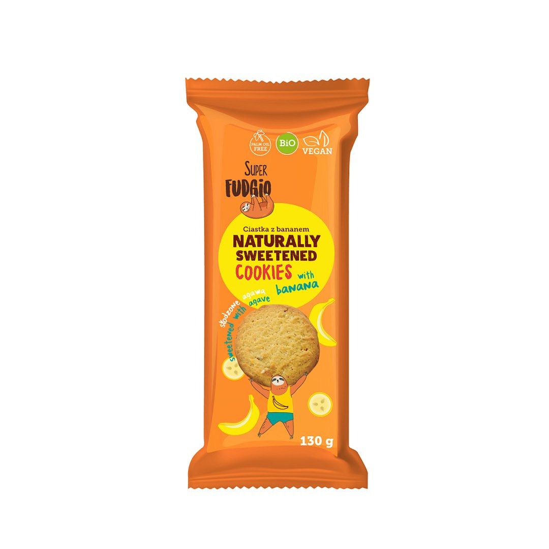 ME GUSTO Ekologiczne ciastka z bananem 130g